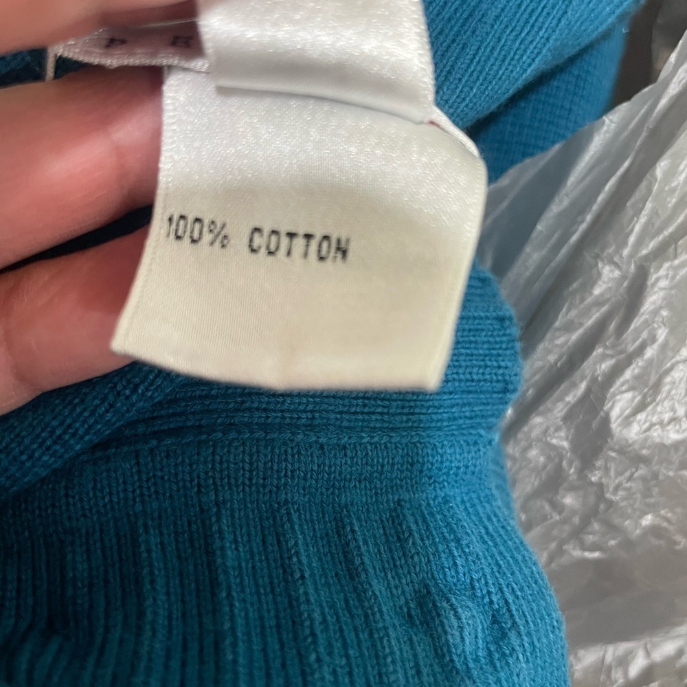 Talbots Teal Button-Up Sweater - Picture 10 of 10